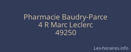 Pharmacie Baudry-Parce