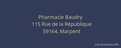 Pharmacie Baudry