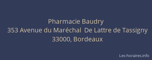 Pharmacie Baudry