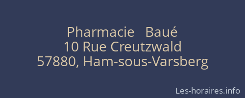Pharmacie   Baué