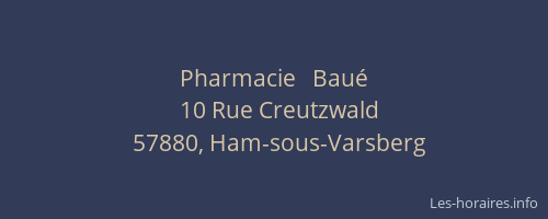 Pharmacie   Baué