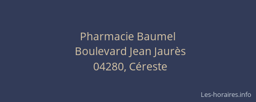 Pharmacie Baumel