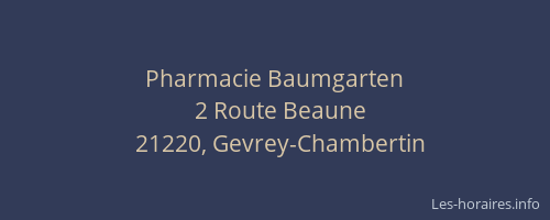 Pharmacie Baumgarten