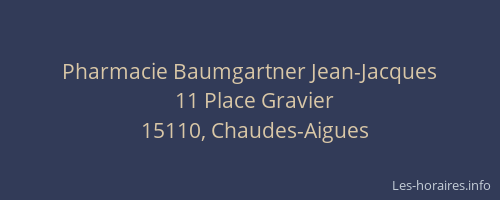 Pharmacie Baumgartner Jean-Jacques