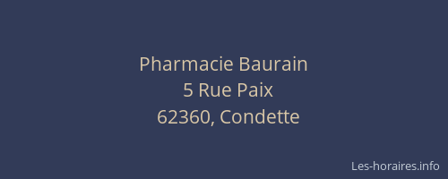 Pharmacie Baurain