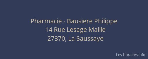 Pharmacie - Bausiere Philippe