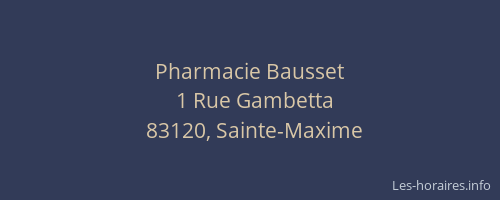 Pharmacie Bausset