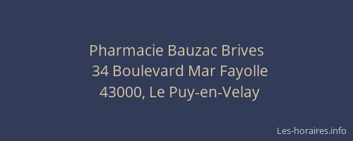Pharmacie Bauzac Brives