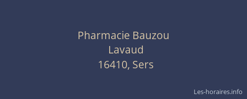Pharmacie Bauzou