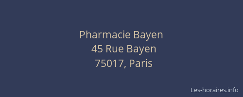 Pharmacie Bayen