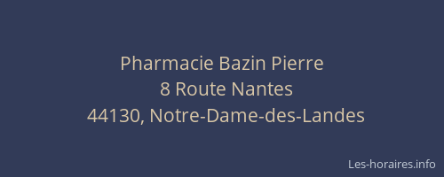 Pharmacie Bazin Pierre
