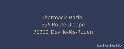 Pharmacie Bazin