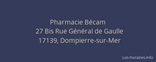 Pharmacie Bécam
