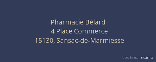Pharmacie Bélard