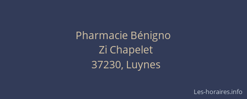 Pharmacie Bénigno