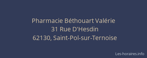 Pharmacie Béthouart Valérie