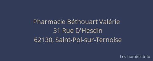 Pharmacie B&eacute;thouart Val&eacute;rie