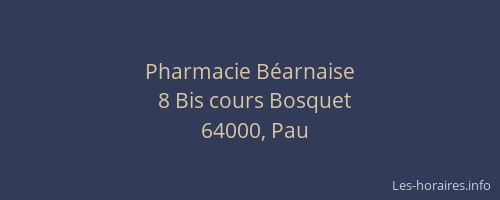 Pharmacie Béarnaise