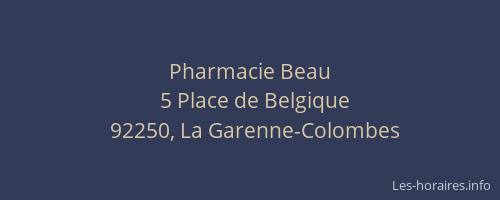 Pharmacie Beau