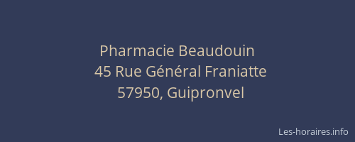 Pharmacie Beaudouin