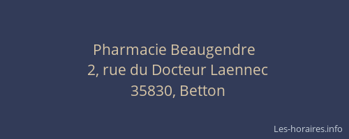 Pharmacie Beaugendre