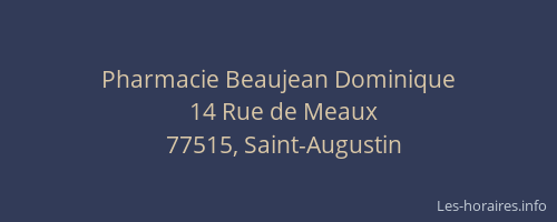 Pharmacie Beaujean Dominique