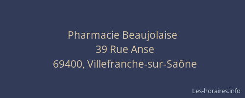Pharmacie Beaujolaise