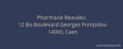 Pharmacie Beaulieu