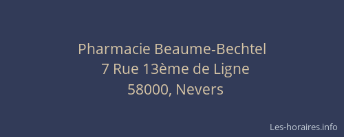 Pharmacie Beaume-Bechtel