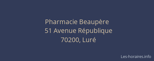 Pharmacie Beaupère