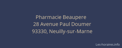 Pharmacie Beaupere