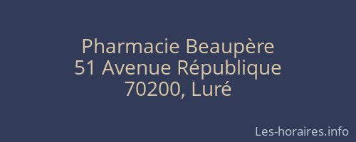 Pharmacie Beaupère