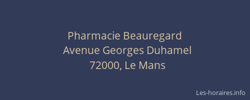 Pharmacie Beauregard