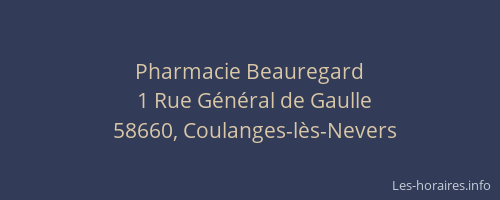 Pharmacie Beauregard