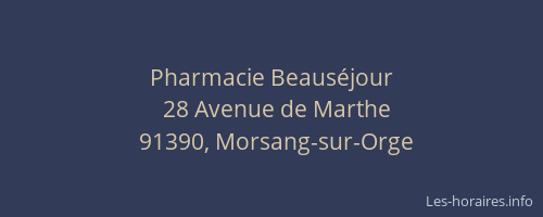 Pharmacie Beauséjour