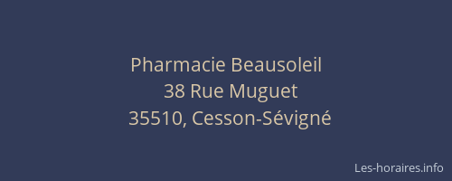 Pharmacie Beausoleil