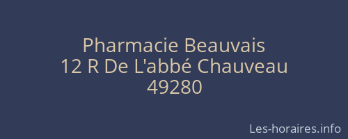 Pharmacie Beauvais