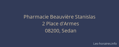 Pharmacie Beauvière Stanislas