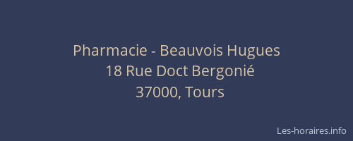 Pharmacie - Beauvois Hugues