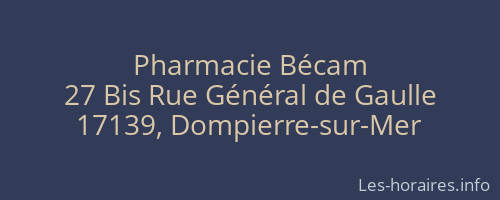 Pharmacie Bécam