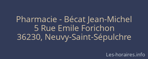 Pharmacie - Bécat Jean-Michel