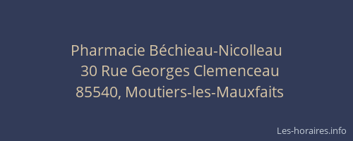 Pharmacie Béchieau-Nicolleau