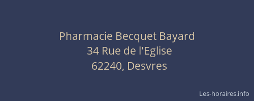 Pharmacie Becquet Bayard