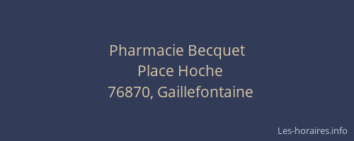 Pharmacie Becquet