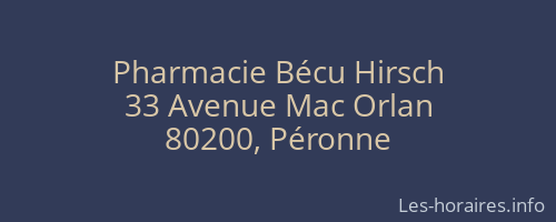 Pharmacie Bécu Hirsch