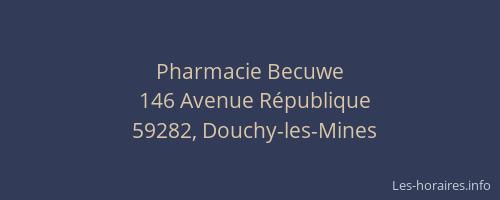 Pharmacie Becuwe