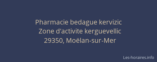 Pharmacie bedague kervizic