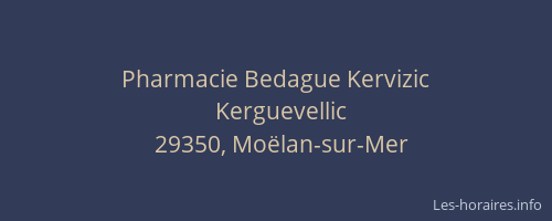 Pharmacie Bedague Kervizic