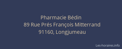 Pharmacie Bédin