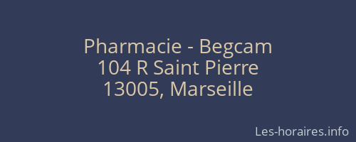 Pharmacie - Begcam